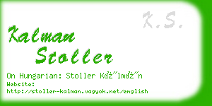 kalman stoller business card